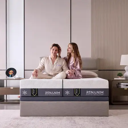 Split King Medium Firm Cooling Gel Memory Foam Mattress